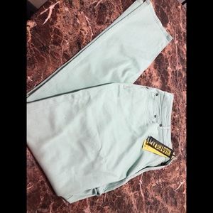 Seafoam Green Straight Leg Jeans